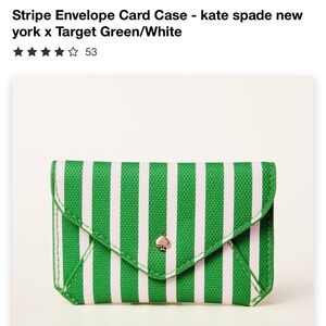 kate spade new york x Target Stripe Envelope Card Case - Green/White